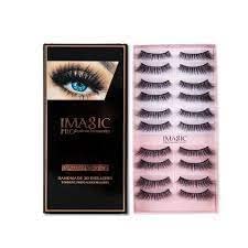 Imagic PROfessional Synthetic Fibers False Eyelashes, Natural & soft 100% Handmade 3D Eyelashes Pack 10 Pairs of 1 box - Image 6