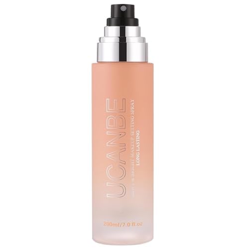 UCANBE Dewy & Bright Makeup Setting Fixer Spray, Moisturizing Finishing Spray Long Lasting Face Mist, Lightweight Hydrate Make Up Sprays for Natural Glow, 200ml 7 Fl Oz