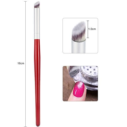 NAILWIND ombre brush for nail art, Nail Ombre Gradient Brush With Red Wooden Handle Nail Drawing Brush Uv Gel Design Builder Painting Pen 1 Pcs - Image 8