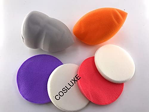 Cosluxe Professional 6 in 1 Makeup Sponge Multicolored Cotton Pad Applicator Foundation Makeup Blender Powder Buff Sponge Cosmetic Puff Women's & Girls Cosmetic Makeup Beauty pack of 1 - Image 5