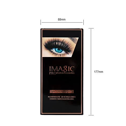 Imagic PROfessional Synthetic Fibers False Eyelashes, Natural & soft 100% Handmade 3D Eyelashes Pack 10 Pairs of 1 box - Image 4