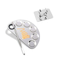 COSLUXE Professional 2Pcs Cosmetic Mixing Makeup Palette Spatula Makeup Artist Tool Mini Ring Palette, Beauty Salon Color Cream Mixing Palette With A Spatula Makeup Nail Art Palette (SET-B)