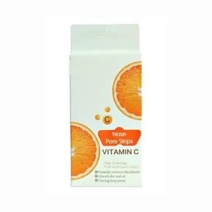 Nose Strips,Pore Strips for Blackheads,Vitamin C Nose Strip With Hazel Extracts Observes Dirt And Oil - for MEN & WOMEN 10 Strips in Pack of 1 - Image 2
