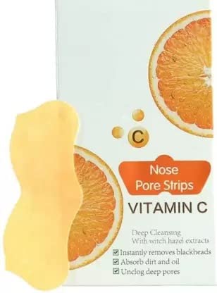 Nose Strips,Pore Strips for Blackheads,Vitamin C Nose Strip With Hazel Extracts Observes Dirt And Oil - for MEN & WOMEN 10 Strips in Pack of 1 - Image 4