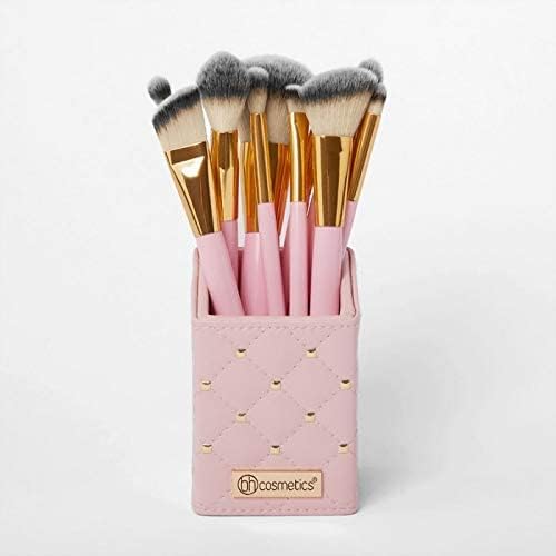 BH STUDIO PRO makeup brush set, Studded Elegance 12-Piece Brush Set (PINK) - Image 2