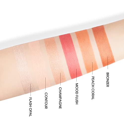 COSLUXE IMAGIC PROfessional Makeup Pallete for women Girls, 6 COLOR HIGHLIGHT,BLUSH AND CONTOUR PALETTE 24g - Image 6