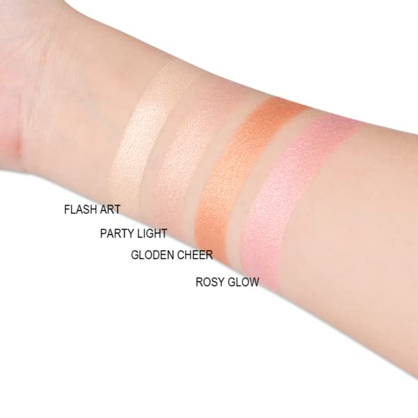 COSLUXE IMAGIC PROfessional Cosmetic 4 Color Highlighter Makeup Palette 18g - Image 5