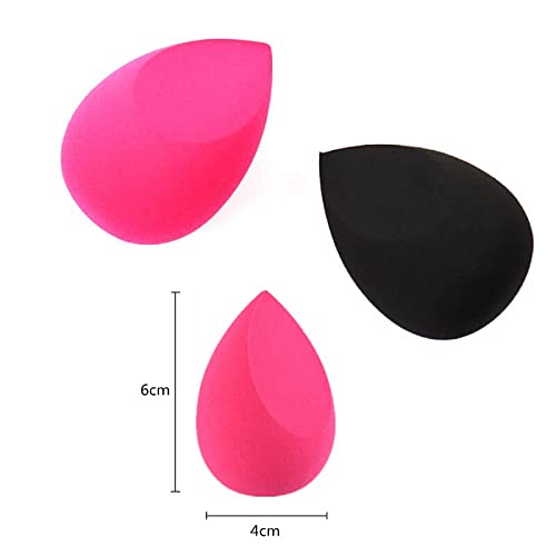 COSLUXE Beauty Blender Makeup Sponge, 2 Pcs Pink,Black Sponges & Blenders, Beauty Blender Sponge for Makeup, Cream, Concealer and Foundation, For Woman girl's - Image 4