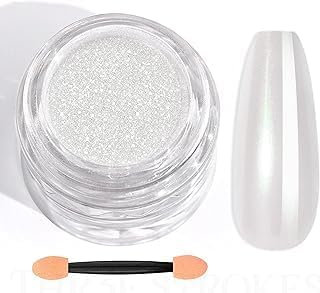 MY COLORS White Rainbow Chrome Nail Powder Set, Reflective Glitter Metallic Mirror Effect for Nails Art Design 3D Holographic Silver Rose Gold Pigment - Image 4