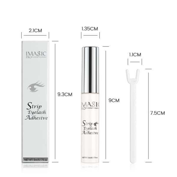 COSLUXE IMAGIC PROfessional cosmetic False Eyelash Glue, STRIP EYELASH ADHESIVE 5ml - White - Image 7