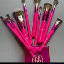 BH STUDIO PRO makeup brush set, Midnight Festival Brush Set 10 Piece Brush Collection with Brush Holder (PINK) - Image 6