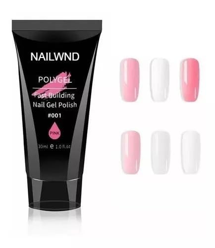 NAILWIND Poly Gel Quick Upgrade Poly Gel Kits, Polygel Nail Kit Builder, Nail Extension Art Design Salon Nails Easy DIY at Home For woman Girls WHITE, 30g - Image 3