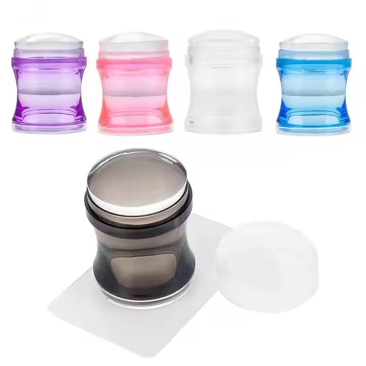 NAILWIND Nail Art Stamper, 3Pcs Clear Silicone Stamping Jelly with Scraper, Nail Art Stamping Stamper Scraper, Nail Stamp French Manicure Kit Suitable for DIY Together with Gel Nail Polish Art Tips Printing Tool Kit - Image 2