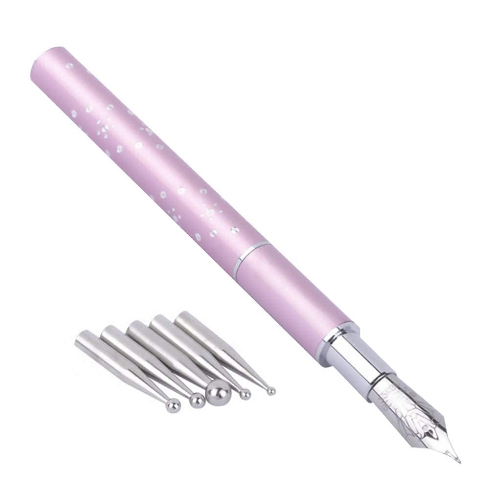 NAILWIND Nail Art Paint Pen , Diamond Crystal Dotting Fountain Pen Brush with Replacement, Accessories Manicures Painting Pens Nail Art Tool Paintbrush Manicure Supplies nail dotting tool,nail pen,nail design tools