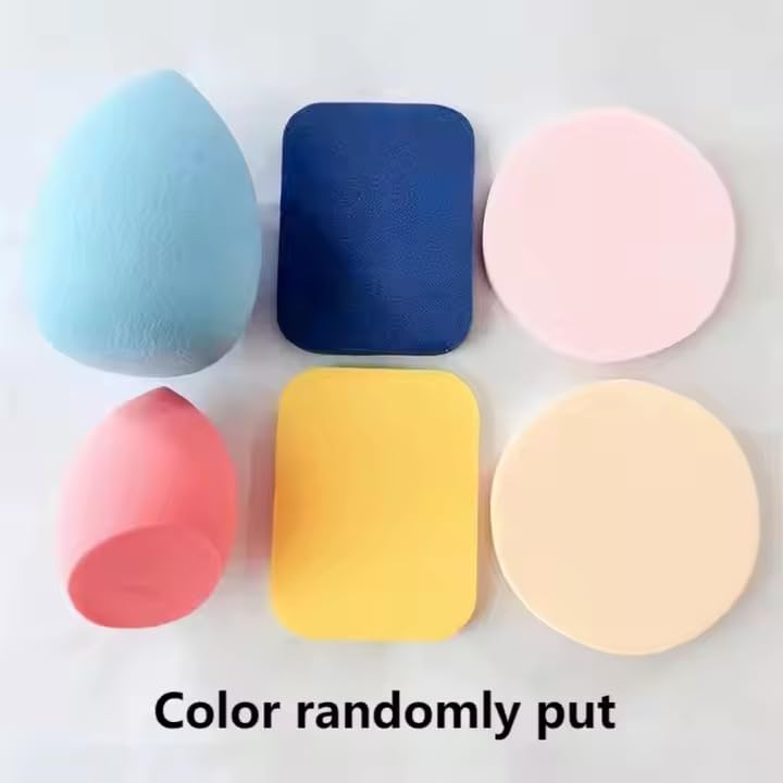 Cosluxe Professional 8 in 1 Makeup Sponge Multicolour, Cotton Pad Applicator Foundation Makeup Blender Powder Buff Sponge Cosmetic Puff Women's & Girls Cosmetic Makeup Beauty Pack of 1 - Image 9