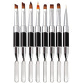 NAILWIND Dual-Ended Poly Nail Gel Brush and Picker 6 Pcs Set, 2 In 1 Design Nail Brush Gel Nail Tool for Poly UV Gel Acrylic Nails Extension