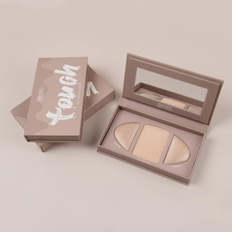 COSLUXE IMAGIC PROfessional Cosmetic TOUCH SOFT AND SUBTLE Contour Highlighters & Illuminators Palette 22g (02 - GOLDEN BEACH) - Image 4