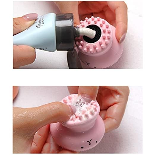 COSLUXE Octopus Silicone Facial Cleansing Brush 1 Pcs, Makeup Sponge 1 Pcs,Facial Scrubber for Deep Cleaning,Exfoliating,Makeup Remover,Massage Multicolour - Image 5