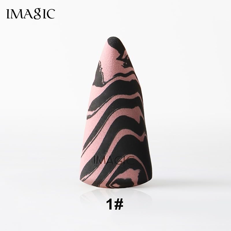 IMAGIC PROfessional Cosmetic Duo Color Top Hill Makeup Sponge Wet & Dry Use Soft Non-latex Material Puff (04) - Image 5