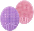 Cosluxe Face Scrub Brush, 2 Pcs, Soft Silicone Exfoliation, Massage, Pore Cleansing & Blackhead Removal, For Women & Girls