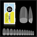 NAILWIND Gel Kit, Soft Tips, False Nails for Art Polish Soak Off Lamp Easy Extensions Acrylic Fake Press on Tips (26 - Matte Medium Round, 500 - PCS)