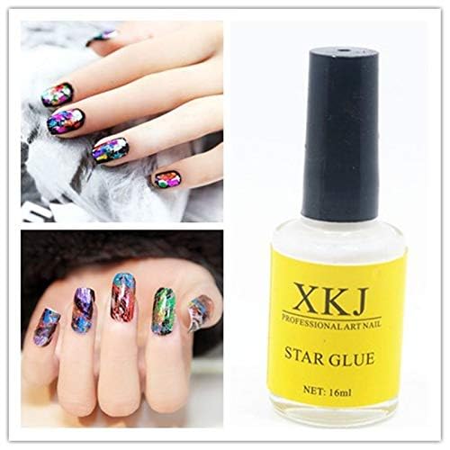 NAILWIND Nail Art Foil Glue Gel for Foil Stickers Star Glue, Nail Art Glue, for Foil Sticker Nail Transfer Tips Decorations Adhesive White 16 ML/Bottles 1 - Image 9