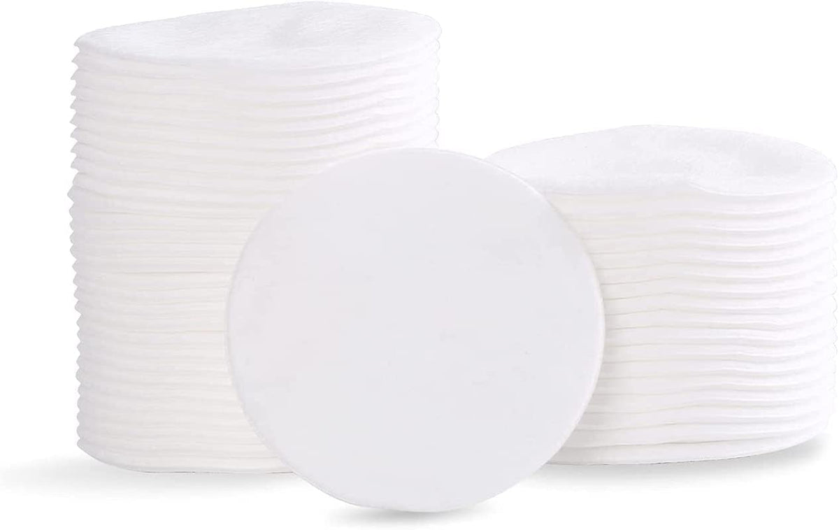 COSLUXE Cotton Pads for Face Make Removal 80 Soft Round Pads - Whit 80