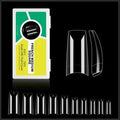 NAILWIND Gel Kit, Soft Tips, False Nails for Art Polish Soak Off Lamp Easy Extensions Acrylic Fake Press on Tips (13 - French M Square, 500 - PCS)
