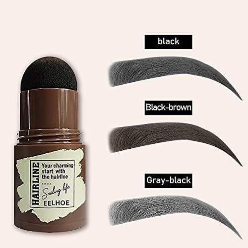 MY COLORS Eyebrow Stencil Kit- Brow Stamp and Shaping kit,Hairline Powder,One Step Brow Stamp Makeup Powder with 6 Reusable Eyebrow Stencil for Perfect Brows, Long-lasting, Waterproof, BLACK - Image 3