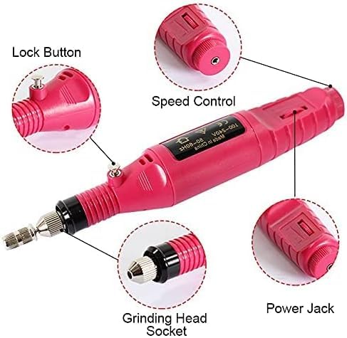 NAILWIND Professional Portable Electric Nail Drill,Acrylic Nail Kit, Gel Remover Nail Tools,File Finger Toe Care Nail Tips Nail Care, Nail Polishing Machine Pedicure Machine set - Image 9
