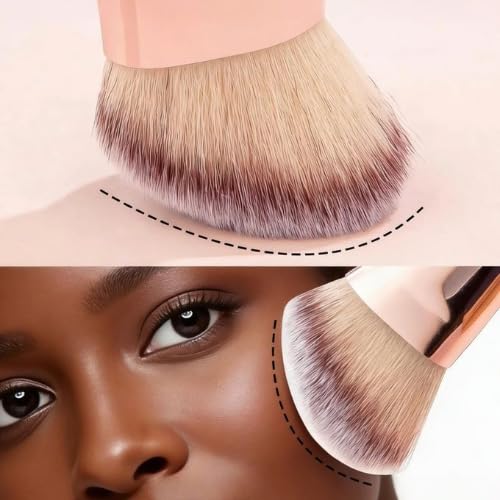 COSLUXE BEILI 5 Pcs Double Ended Makeup Brush Set, Dual-Head Brushes for Foundation, Powder, Blending & Eyeshadow, Soft Synthetic Fiber Travel Makeup Brushes - Image 7