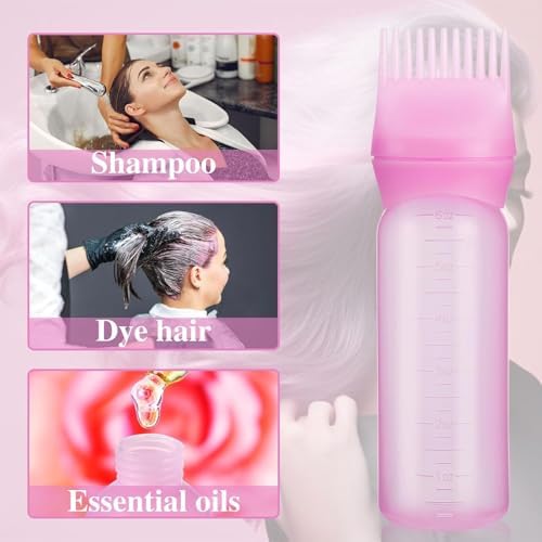 COSLUXE Hair Oil Bottle, Oil Comb 120ml Hair Tools Hair Dye Applicator Brush Bottles Styling Tool Hair Colouring (Multicolored, 1 - Pcs) - Image 4