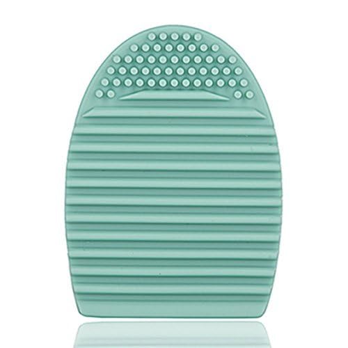 COSLUXE Brush Cleaning Mat, Silicone Makeup Cleaning Brush Scrubber Mat Portable Washing Tool Cosmetic Brush Cleaner (Heart Shaped 1) - Image 4