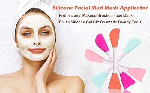 Cosluxe 4pcs Mask Applicator Silicone Face Brush Face Mud Cream,Clay Mask,DIY,Modeling Masks Brushes DIY Mud Mixing Spatula Double-end Handheld Scoop Skin Care Make up Foundation - Image 7