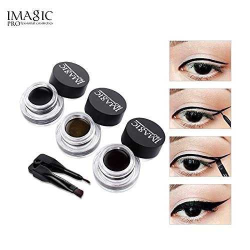 COSLUXE IMAGIC Gel Eyeliner, Waterproof Makeup Gel Eye Liner With Brush (4g) (black 01) - Image 9