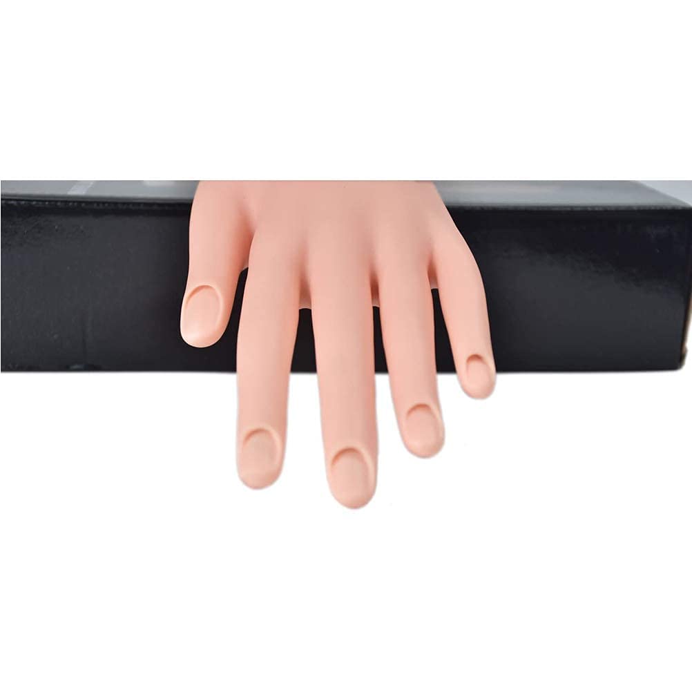 NAILWIND Practice Hand for Acrylic Nails, Fake Nail Hand Practice, Flexible Bendable Mannequin Rubber Hand, Manicure Hands Nails Art Hand Training Hand for Nail Practice 1-Pcs - Image 6