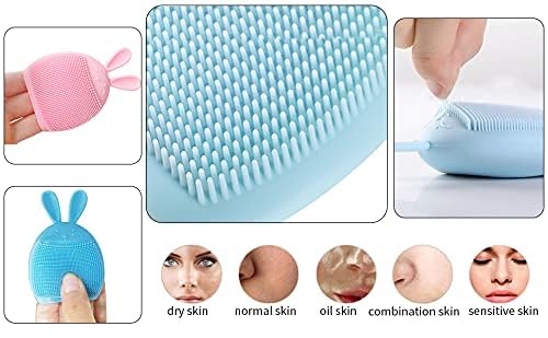 Cosluxe Soft Silicone Face Brush Massager, 1pcs Face Cleanser and Massager Scrubber Pad, Handheld Manual Facial Cleansing for face, Removing Blackhead, Massaging - Image 7