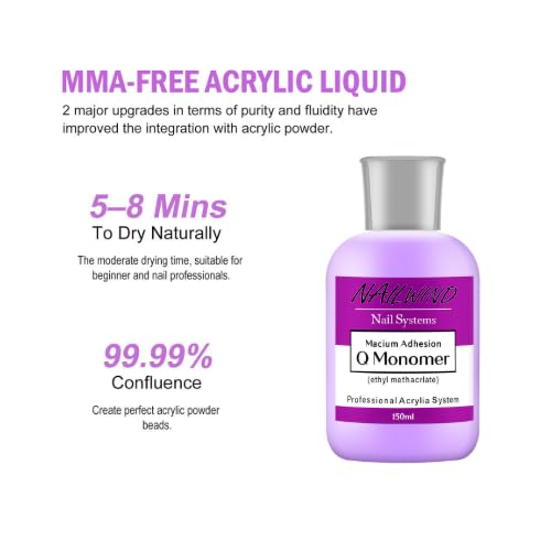 NAILWIND Acrylic Nail Monomer Kit | 150ml MMA-Free, Non-Yellowing, Professional Polymer System for Acrylic Nail Art & Extensions - Image 3