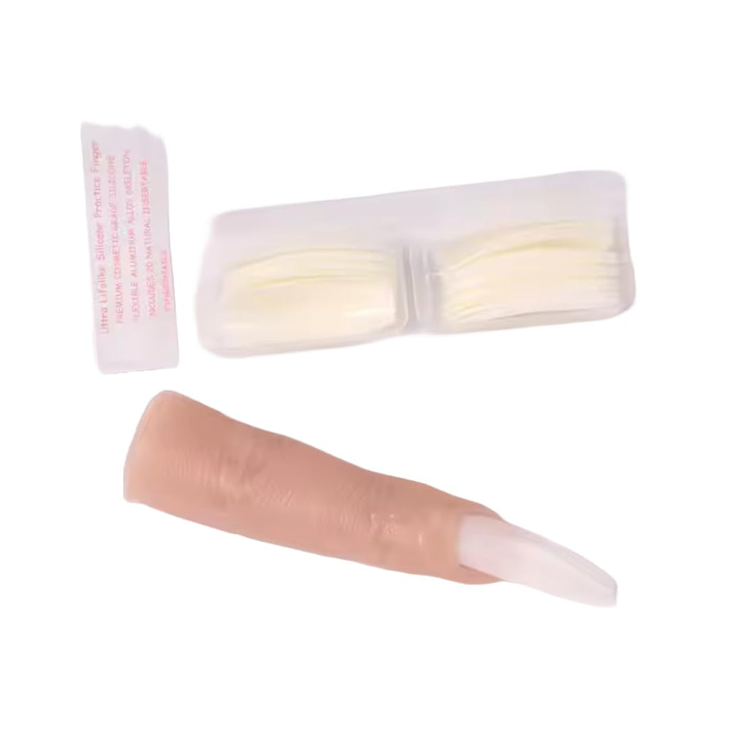 NAILWIND Silicone Practice Fingers for Acrylic Nails, Soft Nail Training Model Practice Finger, Flexible Nail Mannequin Finger for DIY Nails Practice, Including 20pcs Tips - Image 3