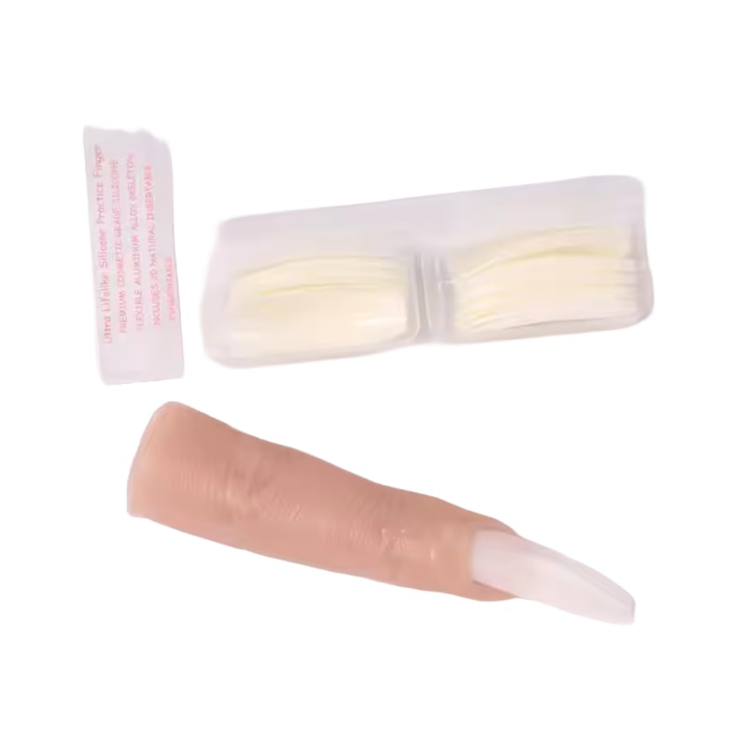 NAILWIND Silicone Practice Fingers for Acrylic Nails, Soft Nail Training Model Practice Finger, Flexible Nail Mannequin Finger for DIY Nails Practice, Including 20pcs Tips - Image 3