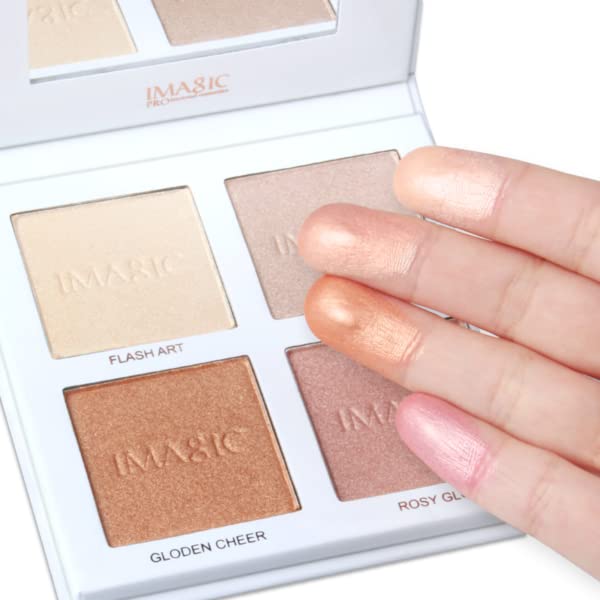 COSLUXE IMAGIC PROfessional Cosmetic 4 Color Highlighter Makeup Palette 18g - Image 4