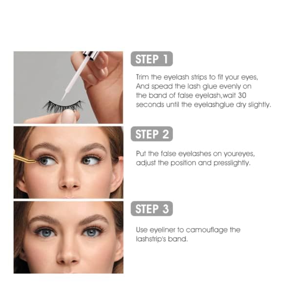 COSLUXE IMAGIC PROfessional cosmetic False Eyelash Glue, STRIP EYELASH ADHESIVE 5ml - White - Image 6