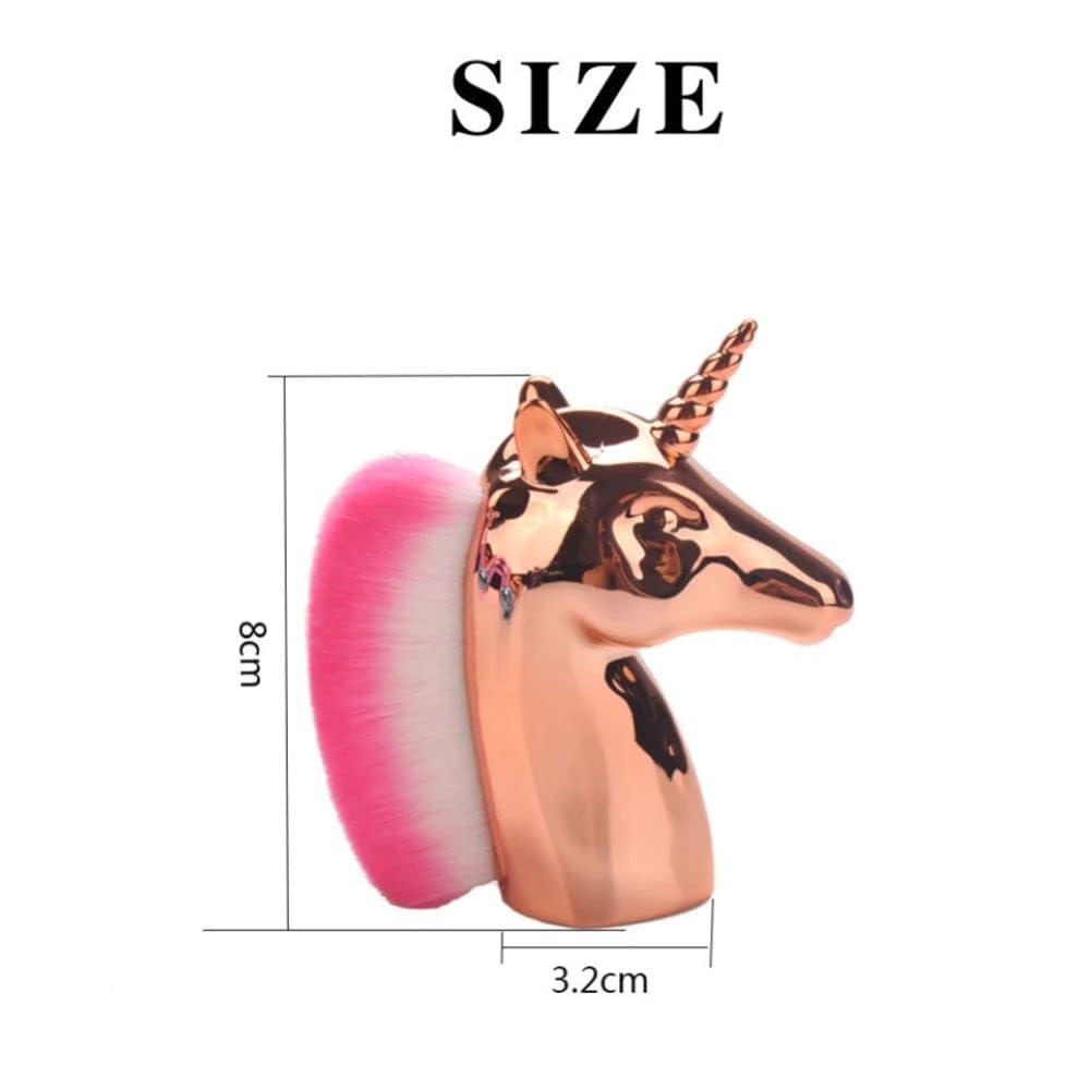NAILWIND Unicorn Nail brush Makeup Brush For Nail Art, Powder Foundation, Blush, Contour, Manicure, Rainbow Horse Big Brush For Face & Hands - Image 5
