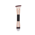 COSLUXE Makeup Brushes Dual-ended Foundation Brush Concealer Brush, 2-in-1 Make Up Brushes Synthetic Kabuki Brush for Concealer Eye Shadow Eyeliner Eyebrow Make Up Brush (Tapered Top/Angled, 1 - Pcs)