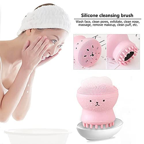 COSLUXE Octopus Silicone Facial Cleansing Brush 1 Pcs, Makeup Sponge 1 Pcs,Facial Scrubber for Deep Cleaning,Exfoliating,Makeup Remover,Massage Multicolour - Image 7