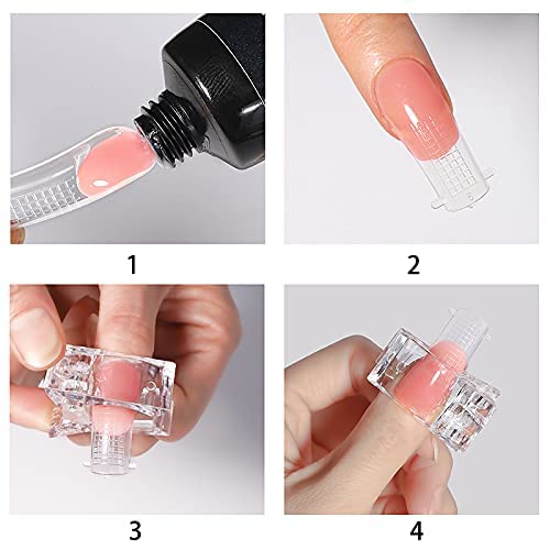 NAILWIND 5 PCS Nail Tips Clips for Polygel Nail Forms, Nail Tips Clips Kit for Polygel Nail Clip, Clear Nail Tips Clip for Polygel Nail Kit with 1 False Nail Tip Trimmer - Image 5