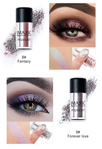 COSLUXE IMAGIC Professional Glitter Eyeshadow Metallic Loose Powder Pigment (P8, Fantacy) Semi-Matte Finish, 2g - Image 5