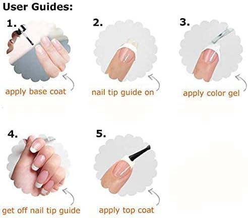 NAILWIND Nail Art Tip Sticker, French Manicure Nail Stickers Strips, Self Adhesive Nail Sticker Tips for Manicure Decoration for Women Girls Pack of 10 Sheets - Image 9