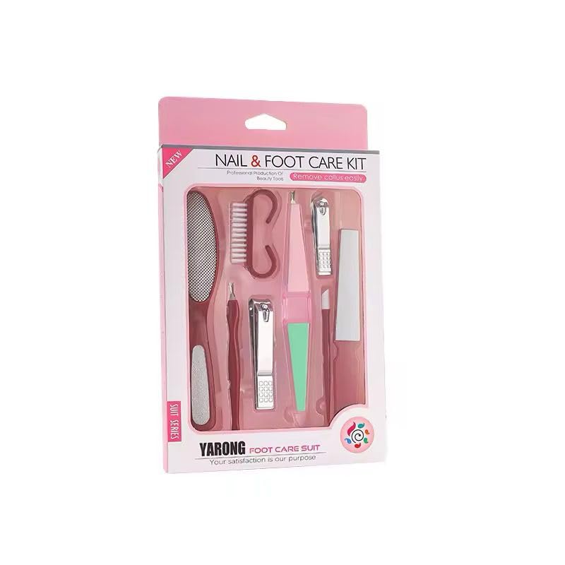 NAILWIND Nail and Foot Care Kit - Easy Callus Removal - Professional Beauty Tools, Pedicure Tools for Feet - 8 in 1 Pedicure Kit | Foot Scrubber for Dead Skin, Callus Remover, Foot Scraper, Foot File, Pitchfork, Filer for Nail Repair - 1 Set