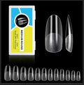 NAILWIND Gel Kit, Soft Tips, False Nails for Art Polish Soak Off Lamp Easy Extensions Acrylic Fake Press on Tips (02 - Medium Round, 500 - PCS)